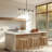 4-Light Iron Kitchen Pendant Light Adjustable Height
