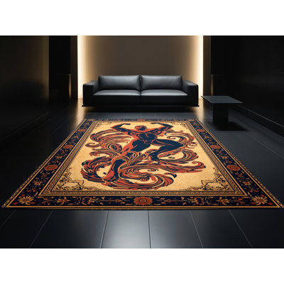 Tapis oriental gris doux et moelleux à motif de carreaux Ellman