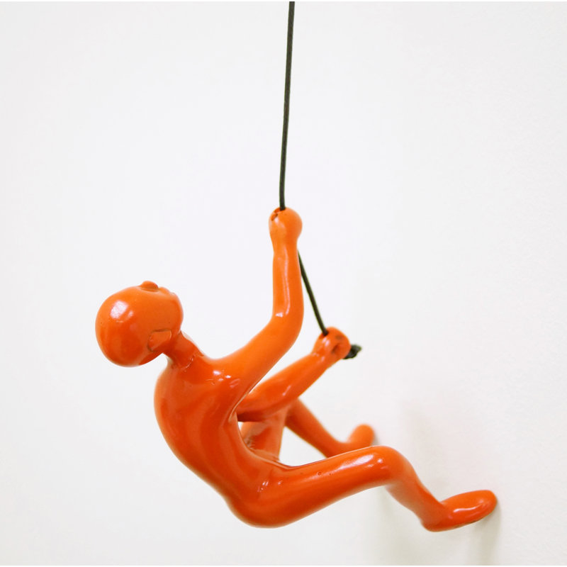 Billie-Jean Climbing Man Wall Art, Orange