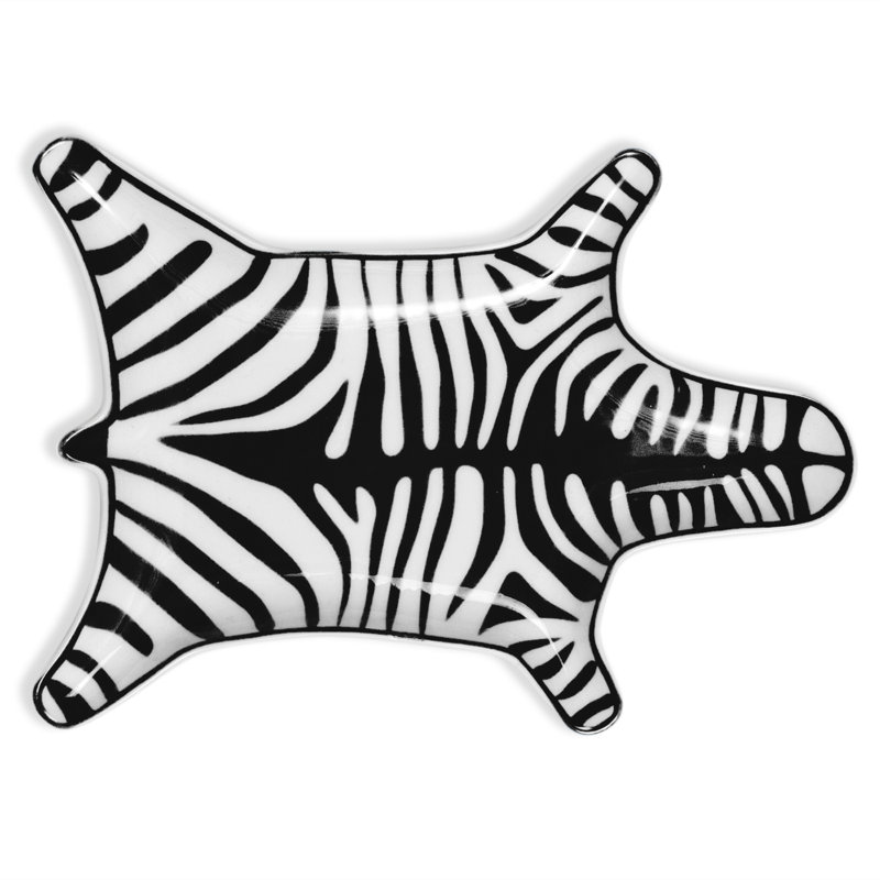 Zebra Stacking Dish, Black