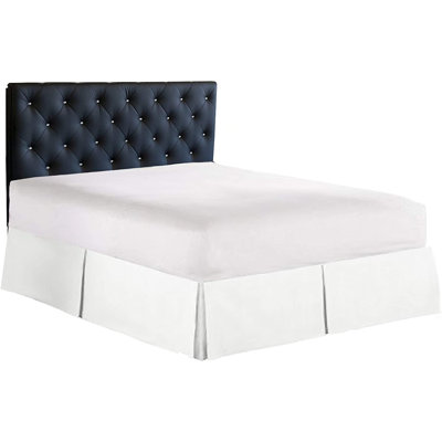 3 Sided Pleated Bed Skirt King - Ultra-Soft, Easy Fit with 14 Inch Tailored Drop - Hotel Quality, Wrinkle Free & Fade Resistant