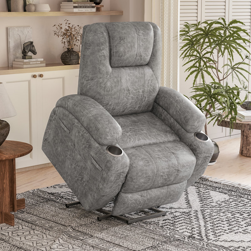 Yanel Power Lift Massage Zero Gravity Recliner , Gray