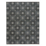 Burmesse-Flower Hand Knotted Wool Pewter/Beige Area Rug