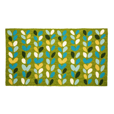 Indoor/Outdoor Hooked Polypropylene Sprouts Rug 24"x42"