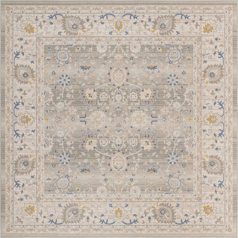 Lunnelle Oriental Indoor Rug, Square 8'