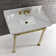 Monarch Marble Rectangular Console Bathroom Sink with Overflow