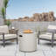 Aegean 24" Round Steel Propane Fire Pit Table with Hidden Tank Storage by Real Flame-691209184