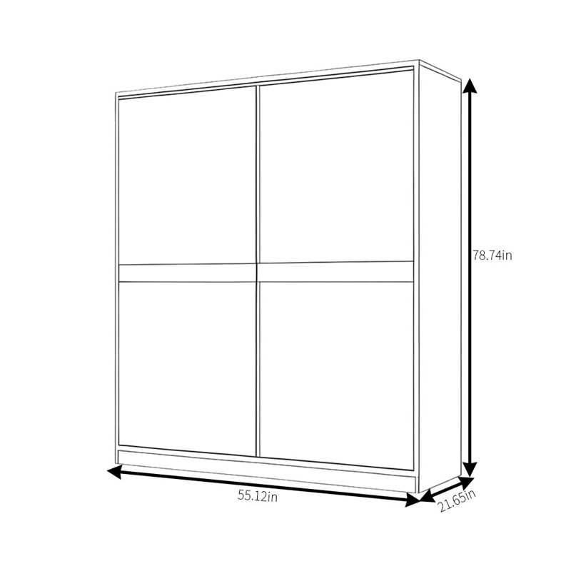 Ollis, 79" H x 55" W x 22" D