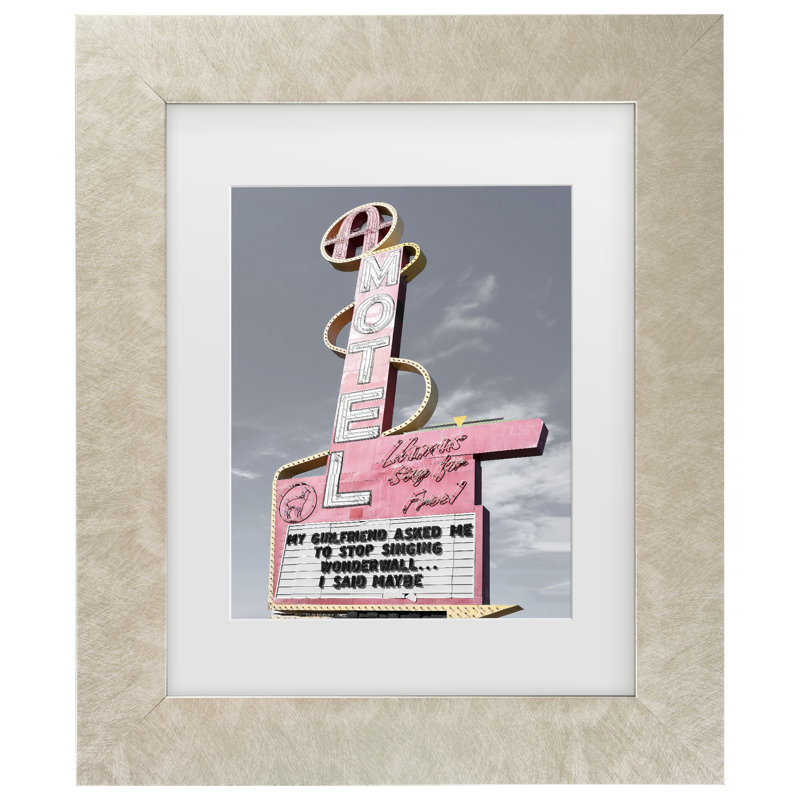 Œuvre encadrée «bolologuf studio III Las Vegas I Said Peut Matted», H 14,5 po x l 17,5 po, Cadre argenté