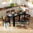 47”-62” Extendable Dining Table for 4-8 People for Dining Room Home Office Black-700396074