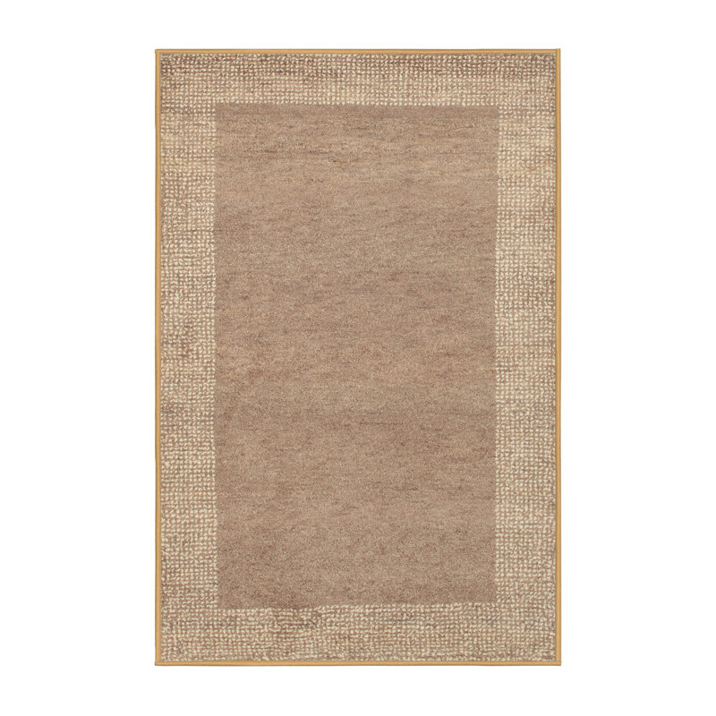 Tapis brun contemporain, Rectangle 4 pi x 6 pi