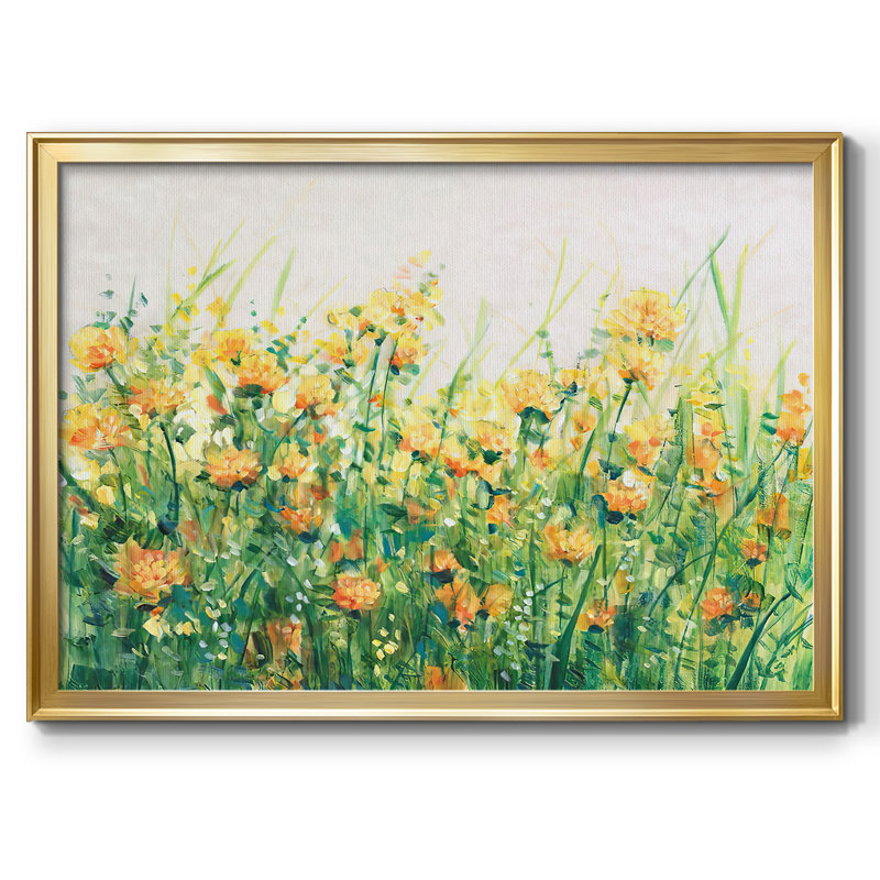 «Garden in Bloom IV», reproduction d'art sur toile, Or, H 14 po x l 20 po x P 1,5 po