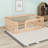 Full Wood Floor Bed Frame With Fence Guardrails-1545567559