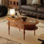 Table basse ovale en bois manufacturé de 47,24 po
