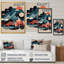 Pleine lune blanche sur les montagnes IV - reproduction sur toile-87370196-87370199