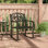 French Floral Cast Iron and Steel Outdoor Rocking Chair