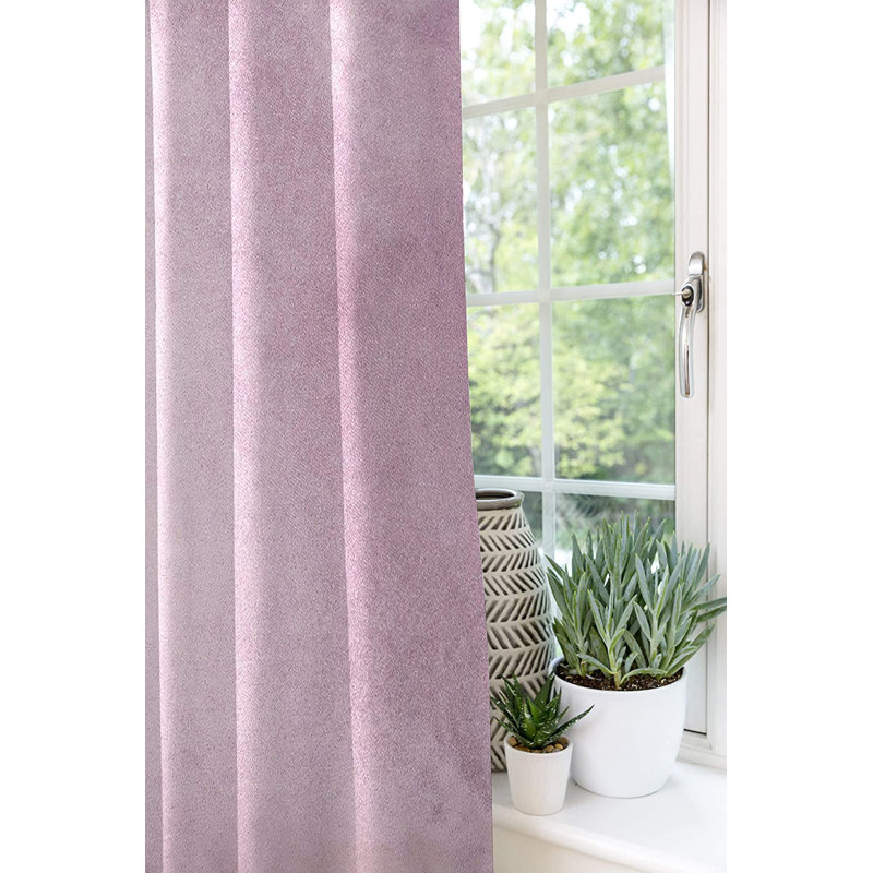 Delavega Blackout Curtains / Drapes Pair, Width 228 x Drop 137cm, Light Purple