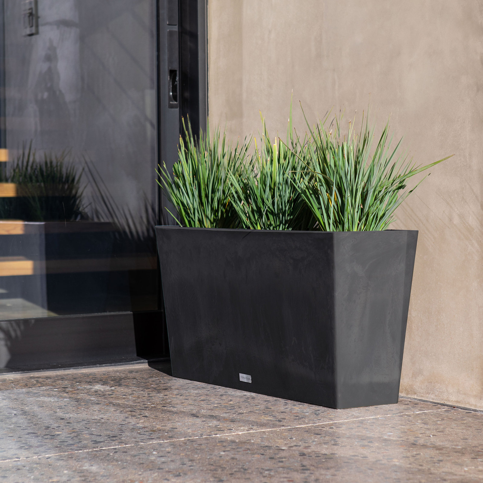 Pure Series 40" Planter Box, Black, 19.75" H x 39.5" W x 12.5" D, 1