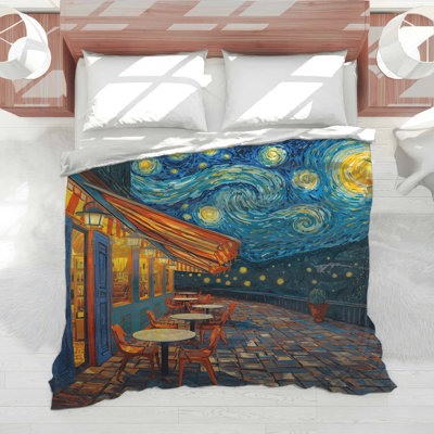 Édredon Starry Night Cafe