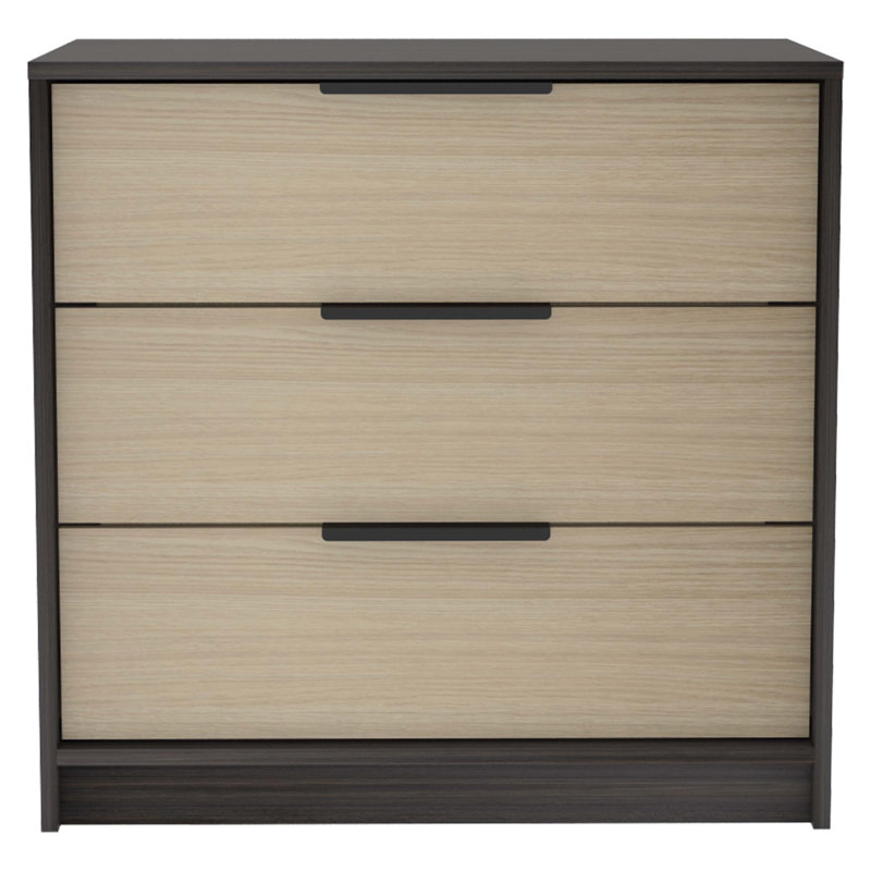 Commode à trois tiroirs, Noir, noir, noir, noir