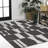 Olesia Modern Geometric Abstract Two-Tone Black/Cream Indoor/Outdoor Rug-1741255837
