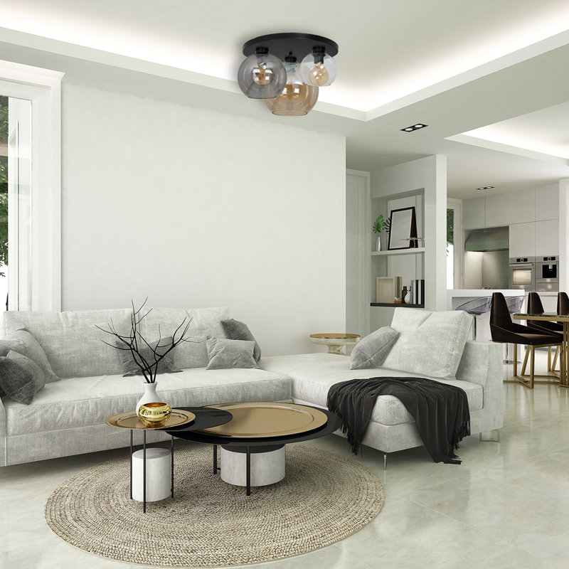 Frede Flush Mount, Brown