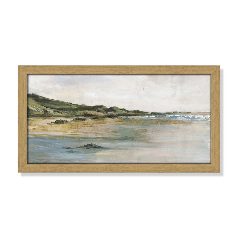 Impression «Tide’s Edge» par Casa Fine Arts, Reproduction encadrée sans passe-partout, H 9 po x l 17 po x P 0,75 po, Naturel