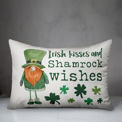 Yakuyir St Patricks Day Throw Pillow Covers 18x18 Set of 4 Linen Spring  Green Irish Shamrock Clover Lucky Home Decor Happy St Patrick''s Holiday