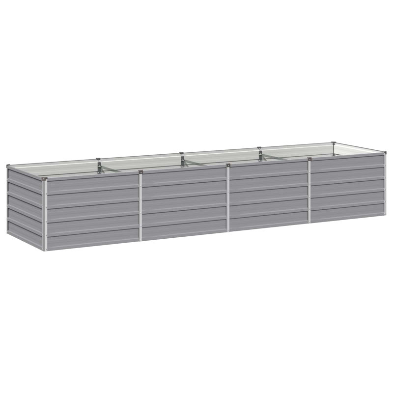 Outdoor Raised Garden Bed, 55cm H x 320cm W x 80cm D, Grey