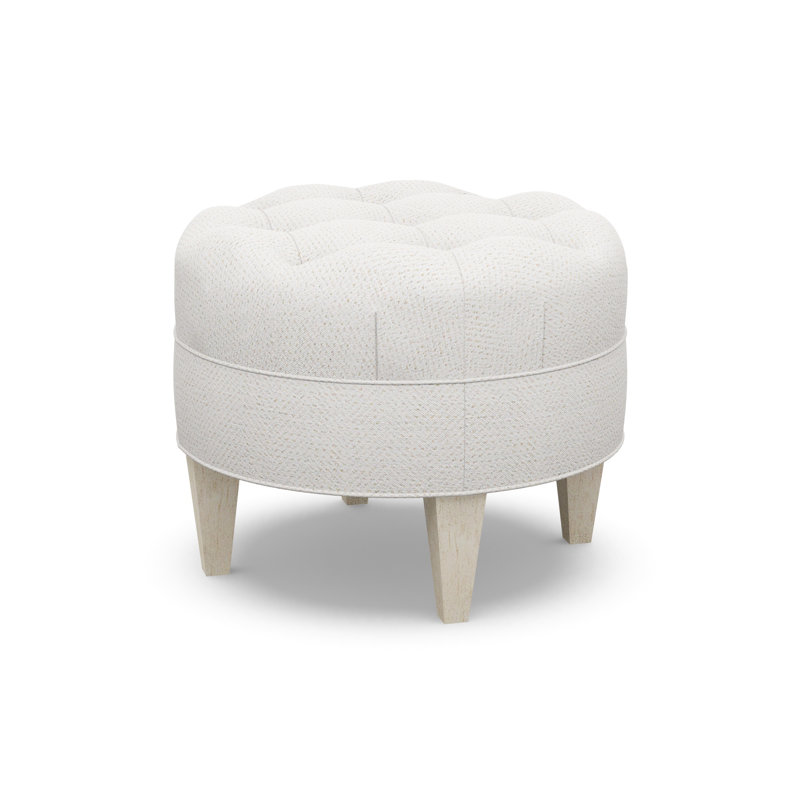 Round Tufted Ottoman, 8240-99, Sandstone