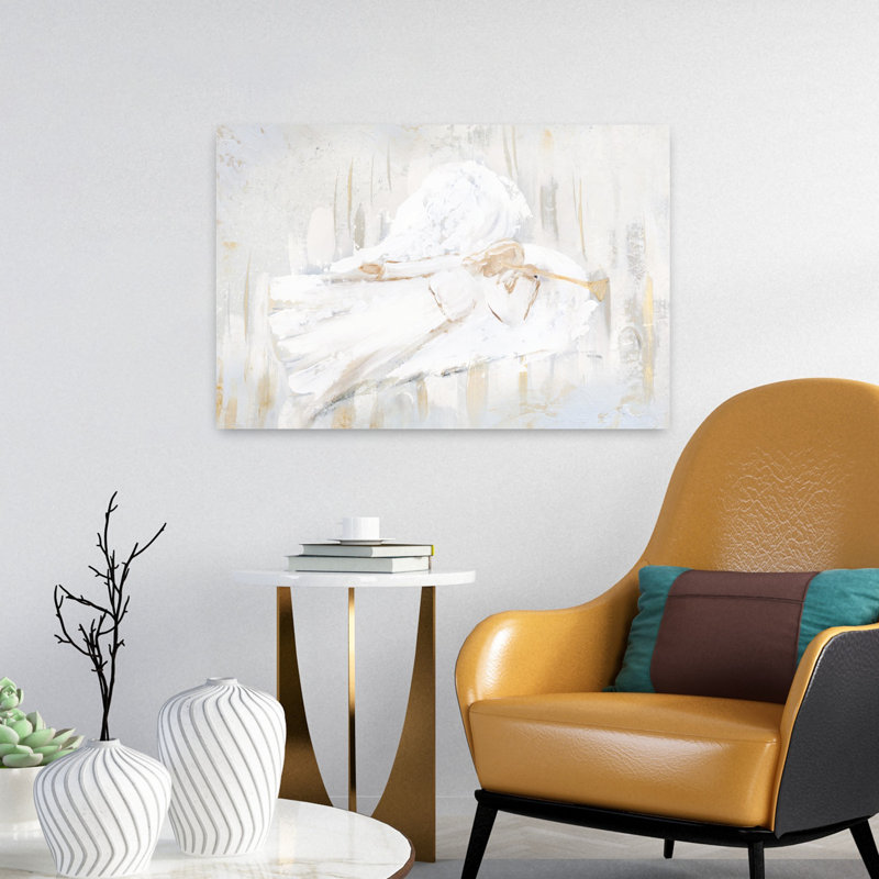 Nativité, ange I, art abstrait contemporain, H 24 po x l 16 po