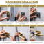 Poignées de porte de passage réversibles avec rosette carrée Mega Handles | Poignée intérieure moderne pour chambre à coucher, salle de bain, couloir | Convient aux portes standard-98718164