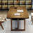 Walnut Rectangular Solid Wood Executive desk-418894534