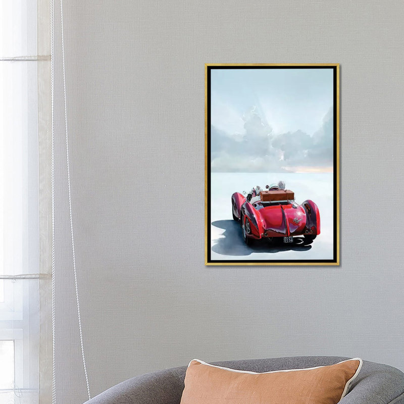 « Horizon » par Marcello Petisci-impression, H 26 po x l 18 po x 1,5 po, Pas de tapis, Toile encadrée d'or