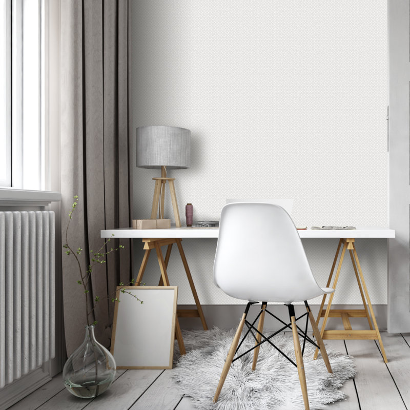 Asbury 26m x 53cm Matte Wallpaper Roll, Light Grey