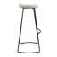 Tiva Handcrafted Backless Barstool, Mango Wood Saddle Seat-88117279-88117282