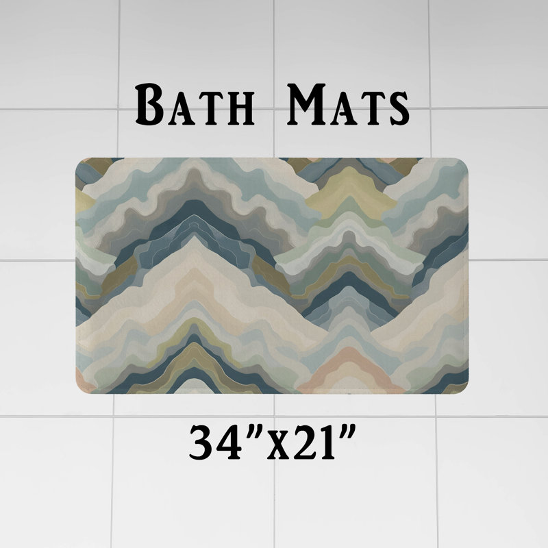 Rideau de douche avec tapis de bain, H 83 po x l 70 po