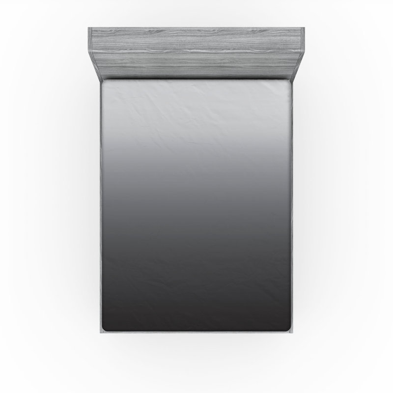 Ensemble de 2 draps-housse dégradés Ambesonne bleu sarcelle très clair bleu pâle et blanc, Gris, blanc / ombre