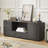 64-Inch Wavy TV Stand, Rounded Sideboard, Storage Cabinet, Wooden Vertical Stripe Cabinet For Living Room/Bedroom/Entryway,64''W X 15''D X 24''H., TV Stand-1442058614