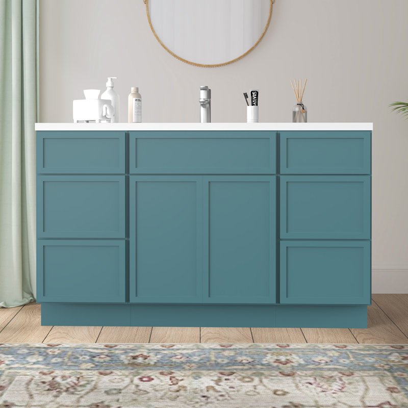 54'' Single Bathroom Vanity Base Only, Teal