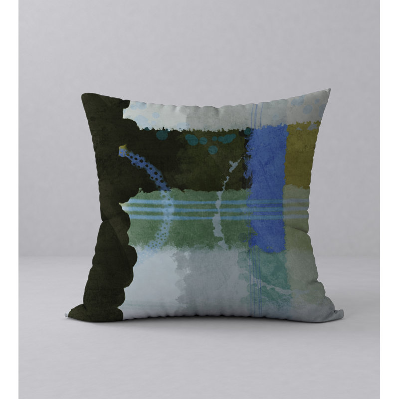 Abstract Reversible Throw Pillow, 18" x 18"
