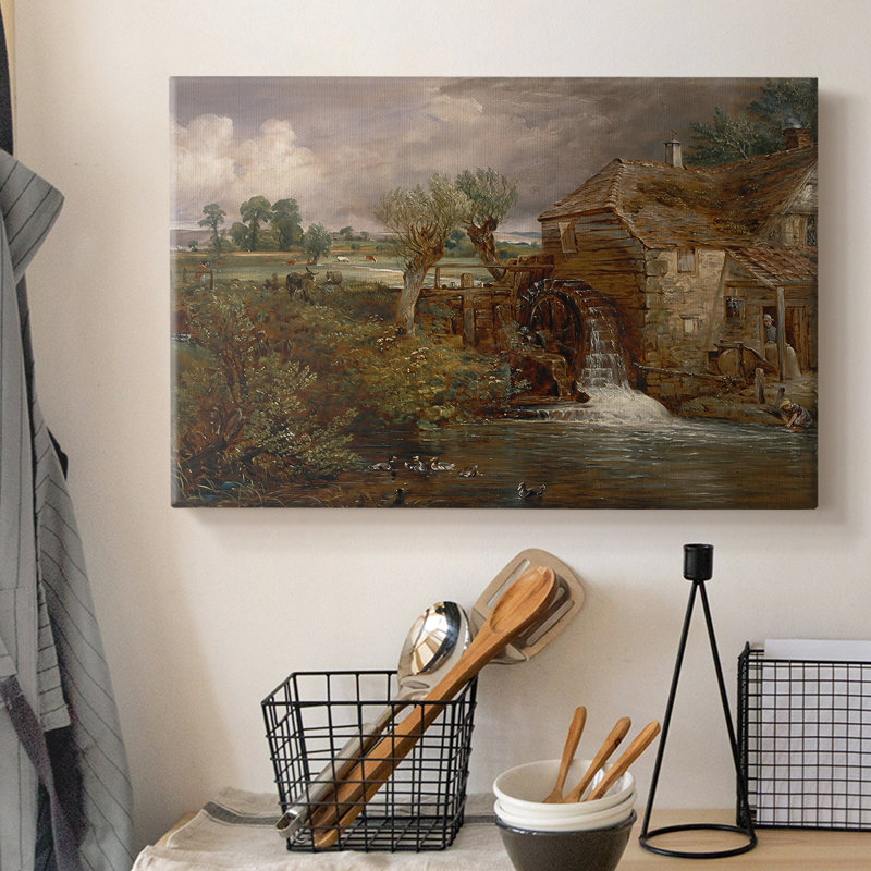 Parham Mill, Gillingham-John Constable-Gallery, toile tendue-c. 1826, 8 x 12