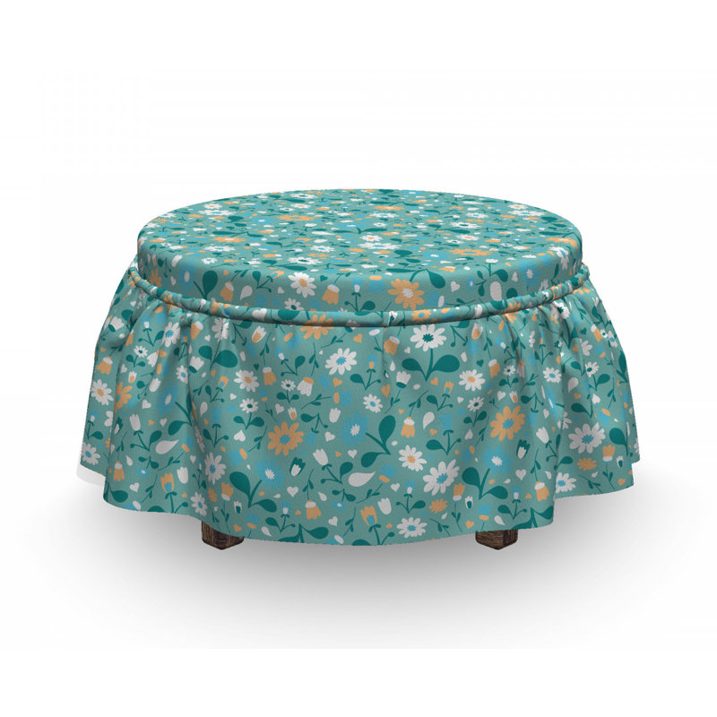 Housse pour dessin de fleurs repose-pieds