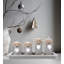4 Piece Wood Tabletop Tealight Holder Set