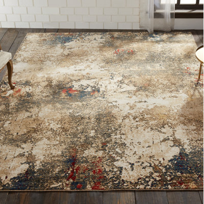 Tapis ivoire à motif abstrait Hitchin