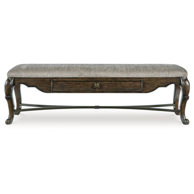 Himrod 100% Polyester Upholstered Bench