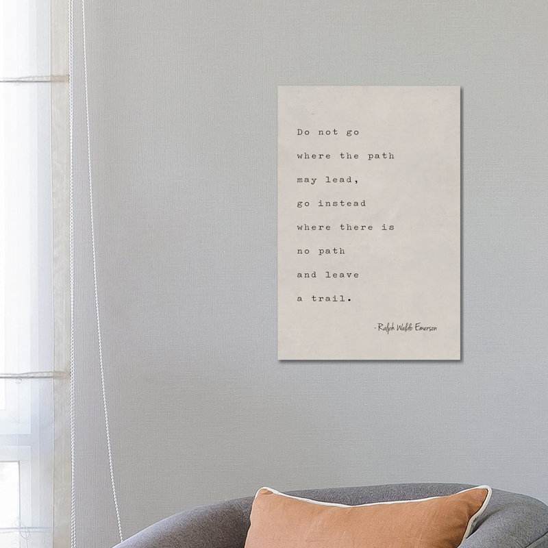 Emerson Quote - Typography Print on Canvas, Wrapped Canvas, 66.04 cm H x 45.72 cm W x 1.91 cm D