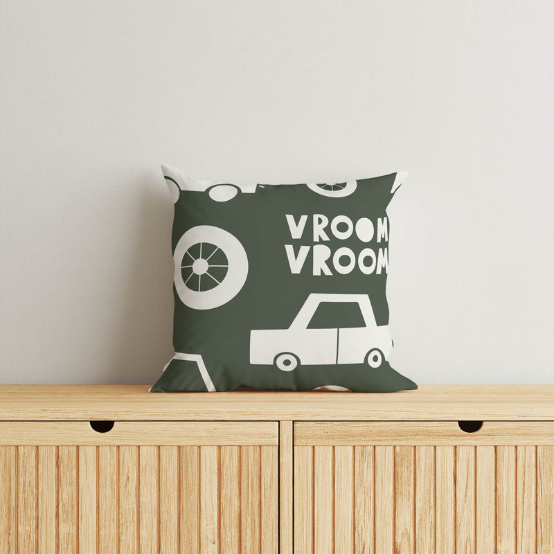 Coussin Vroom, Chimichurri / vert, H 26 po x l 26 po