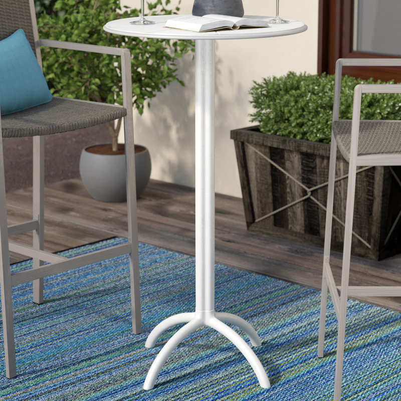 Table de bar en plastique, Blanc