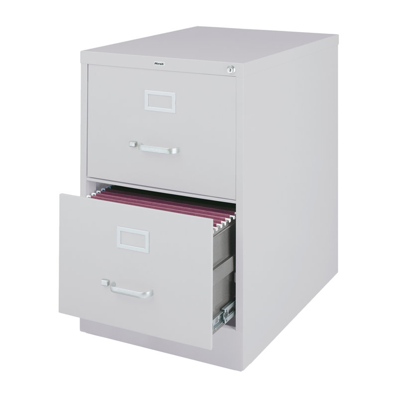 15'' Wide 2 -Drawer Steel File Cabinet, Light Gray